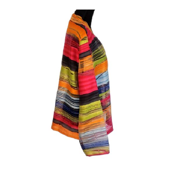 Renaissance Multi-color Long Sleeve Full Zip Jacket Size Large - Picture 3 of 5